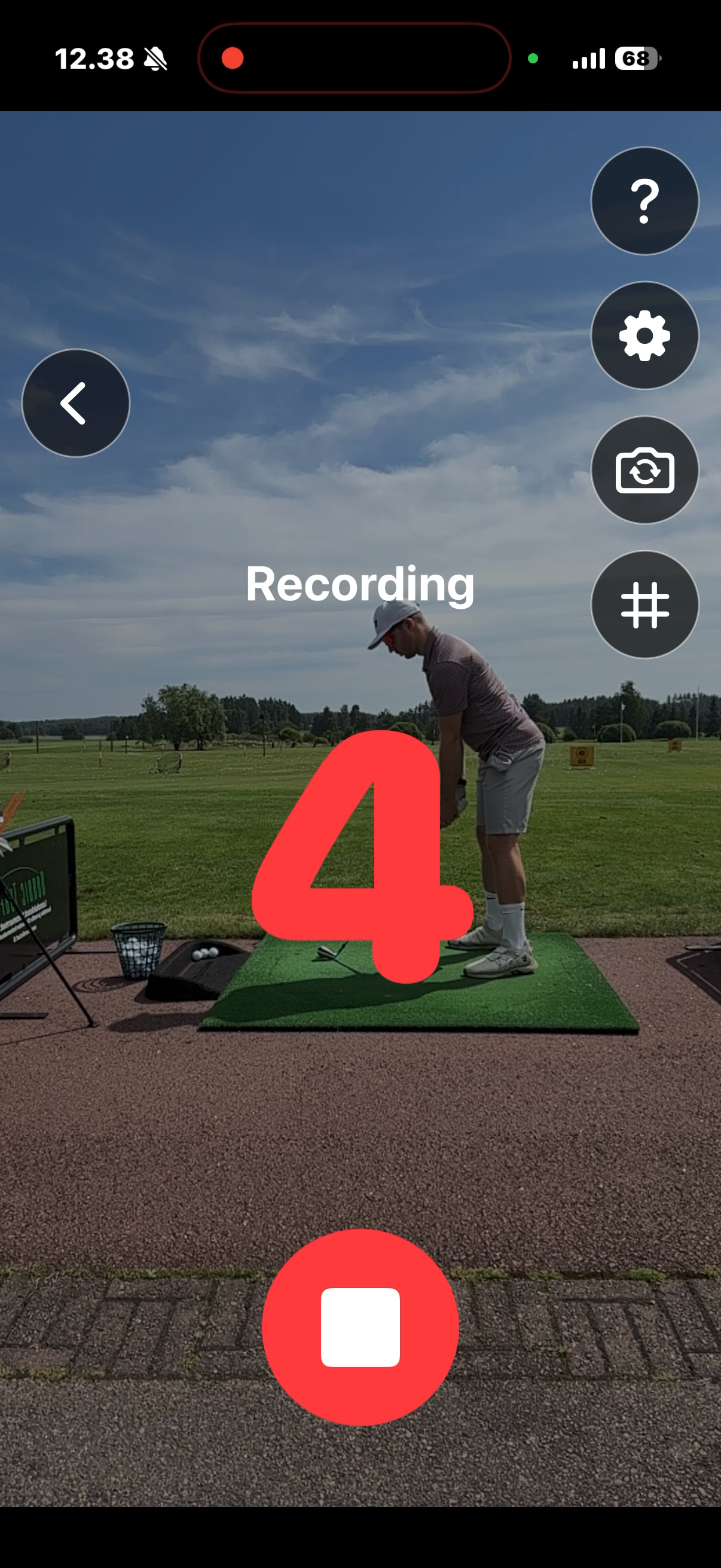 Recording an iron swing down the line